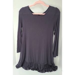 Grey Ruffle tshirt dress Annabelle